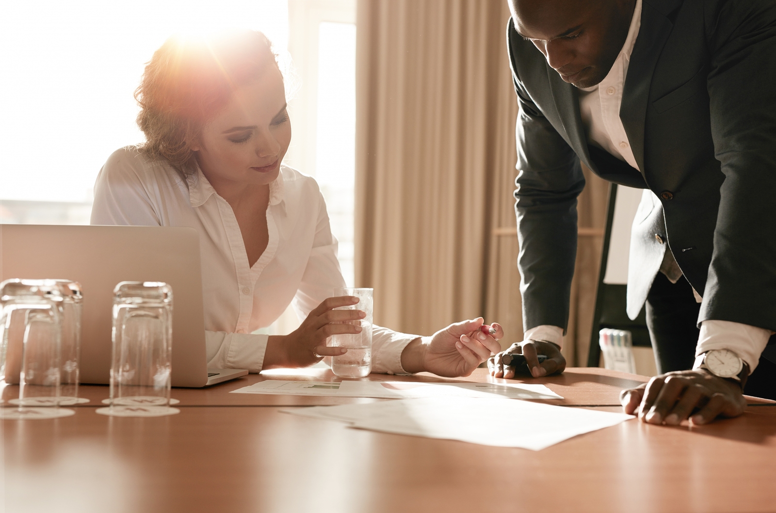 bigstock-Businesspeople-Working-On-New–108468671