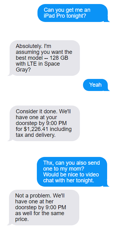 customers prefer sending a message