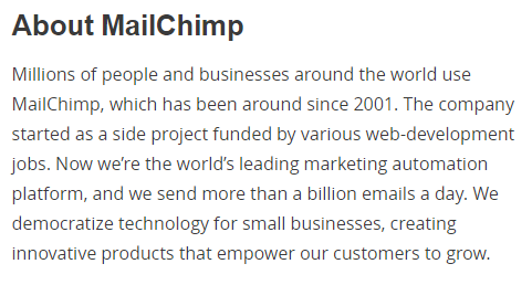 about MailChimp